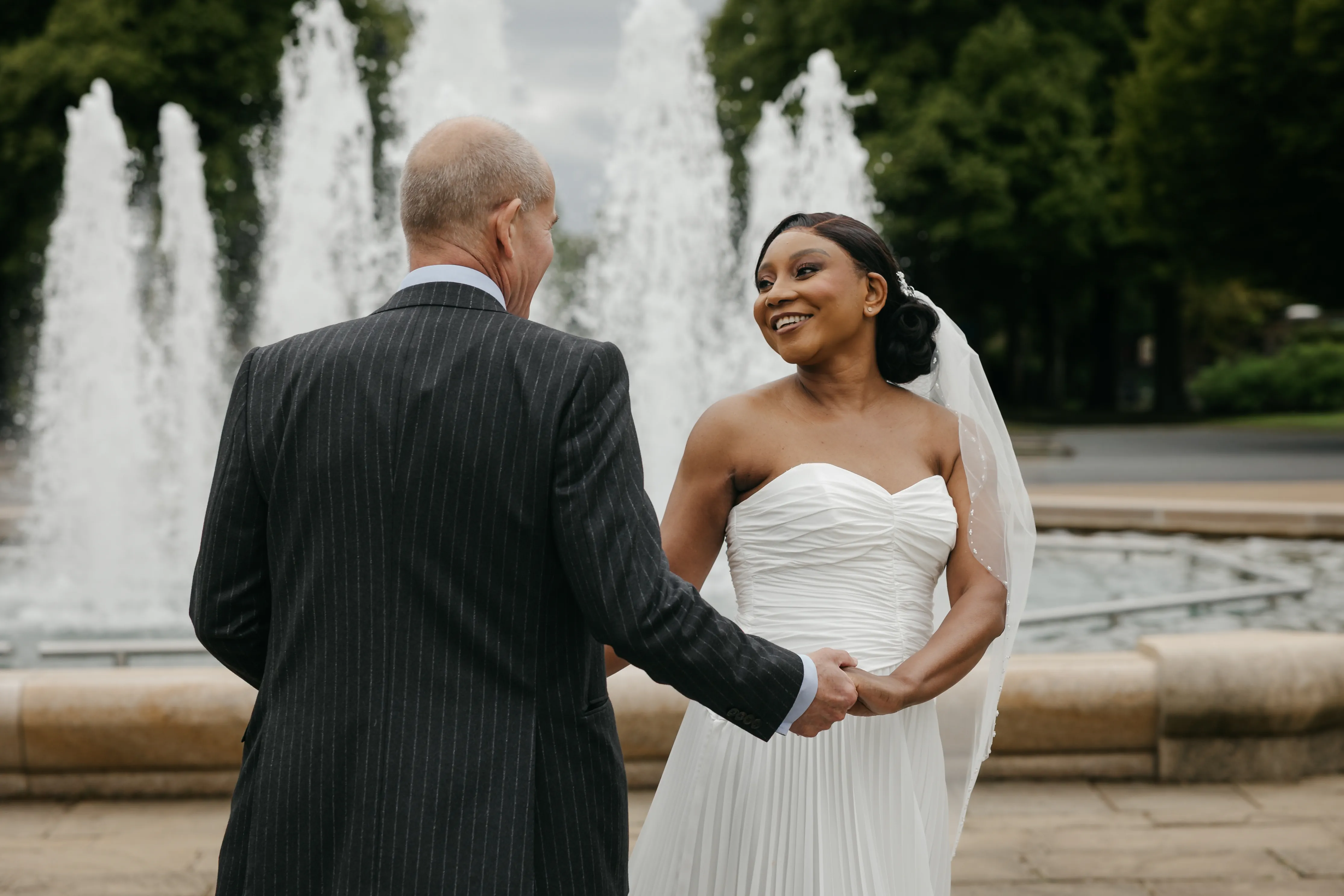 Belinda and John on their wedding day