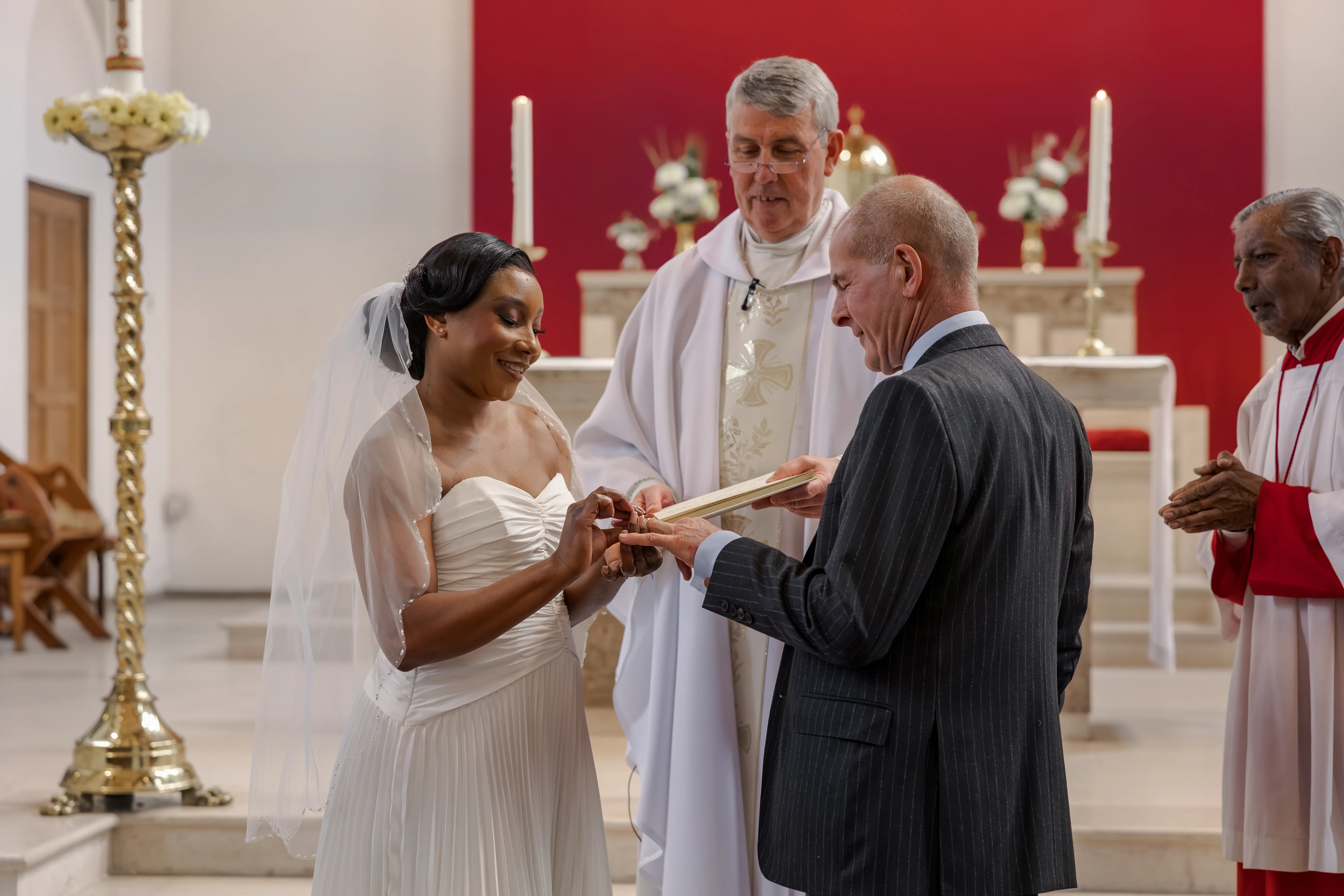 Arriving at the church &mdash; Belinda and John