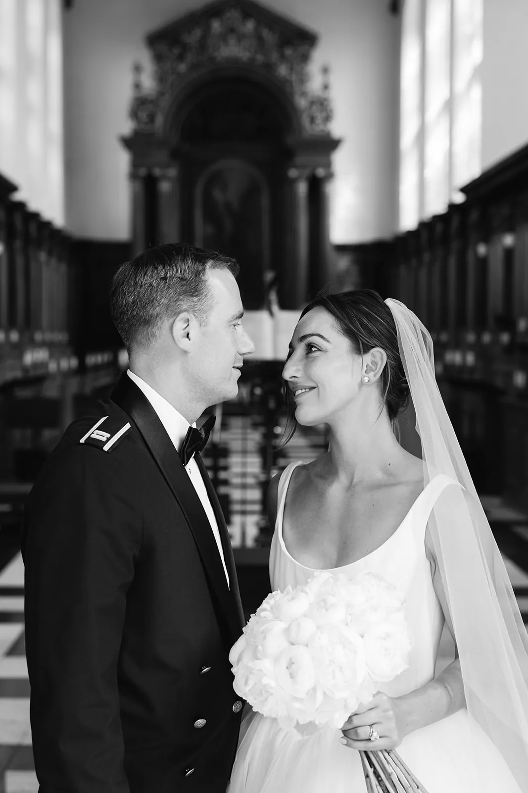 Elizabeth and Evan in Trinity College Chapel