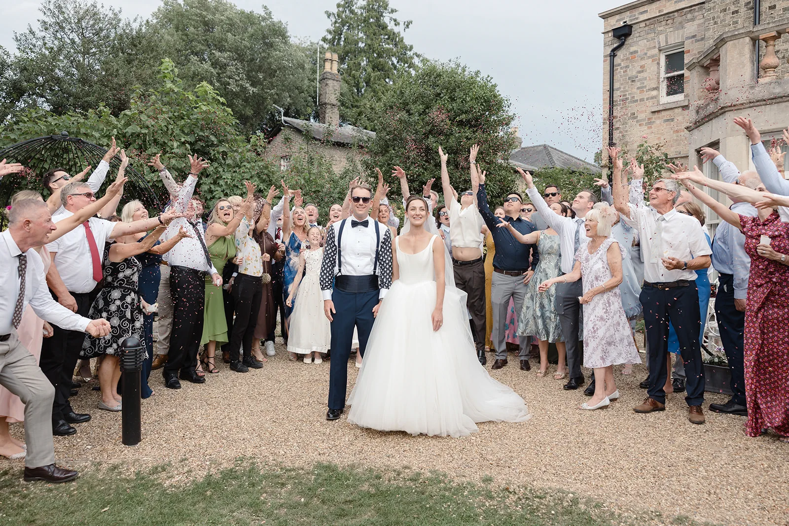 Confetti outside the Gonville Hotel &mdash; Elizabeth and Evan