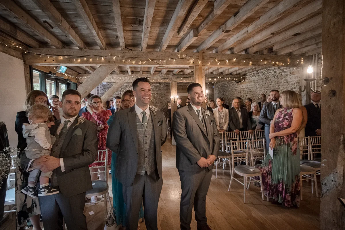 The ceremony in the barn &mdash; Katherine and Toby